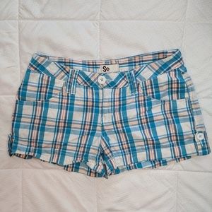 Junior size 5 plaid shorts